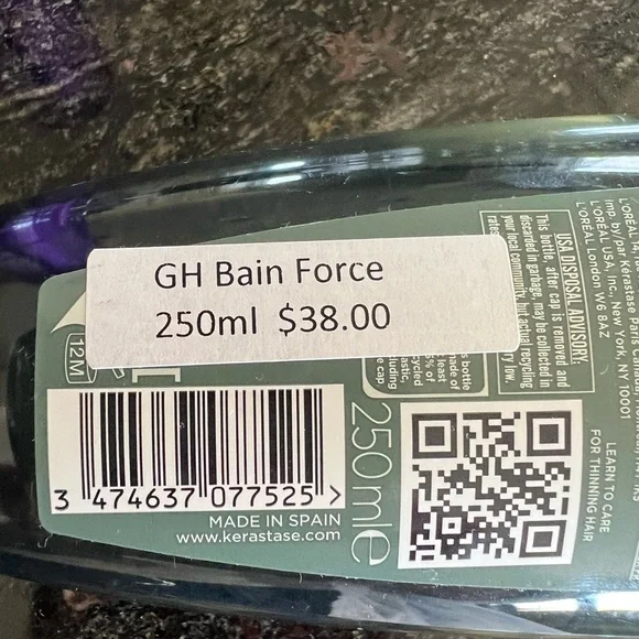 Kerastase Genesis Homme - Bain De Force Quotidien Shampoo - Picture 3 of 3